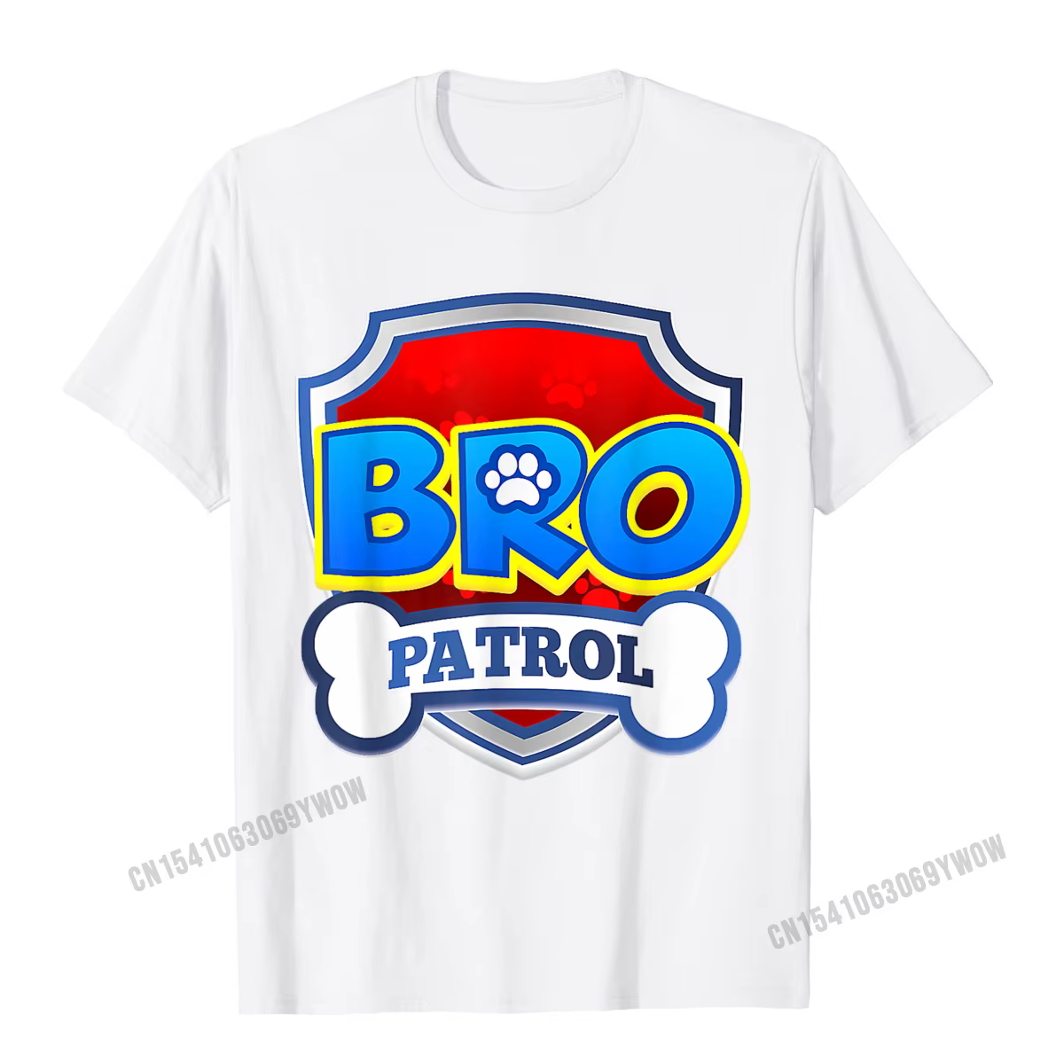 Bro patrouille chemise chien drôle fête d'anniversaire T-Shirt Camisas hommes mode T-Shirts normaux 