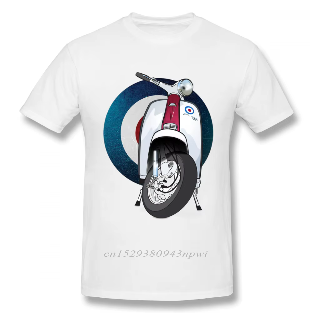 T-shirt avec logo cible pour homme, T-shirt scooter italien, T-shirt graphique moto vintage, T-shirt