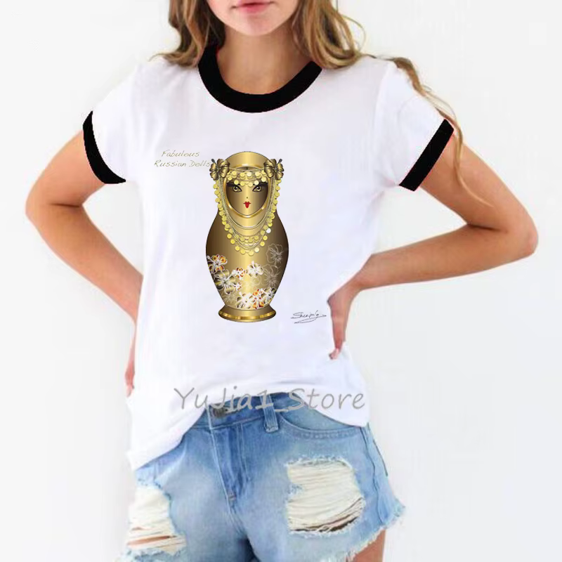 T-shirt vintage pour femmes, streetwear, humoristique, avec perles, style Harajuku, kawaii