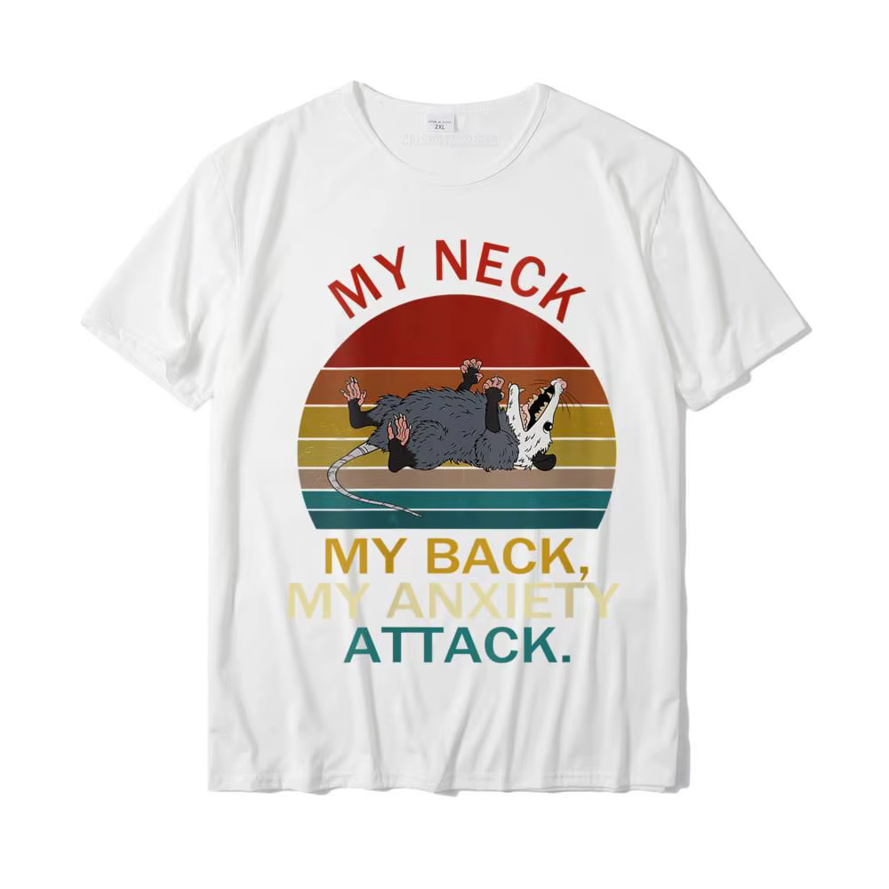 T-Shirt à col rond pour femme et garçon, estival et estival, mon cou, mon dos, mon anxiété