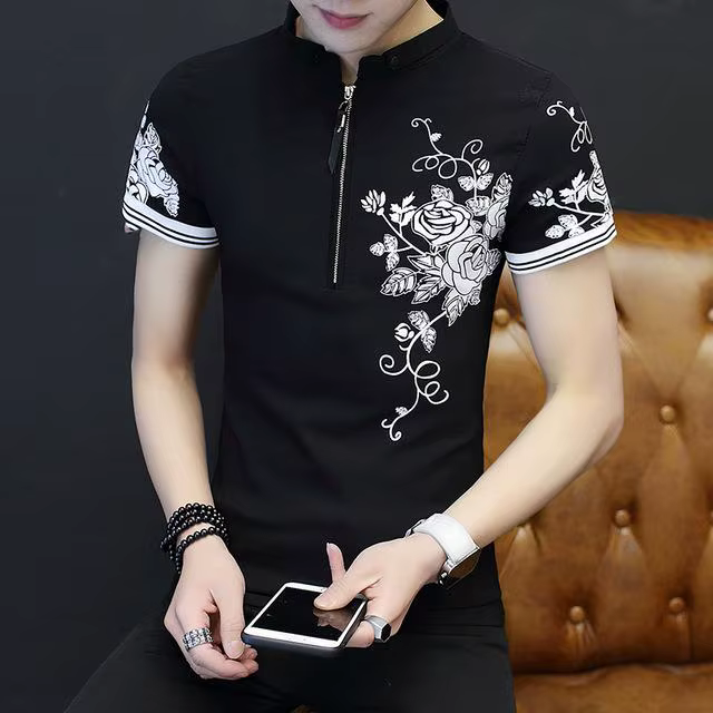 Hommes Polo hommes chemise à manches courtes Polo imprimé Polo nouveaux vêtements été Streetwear déc