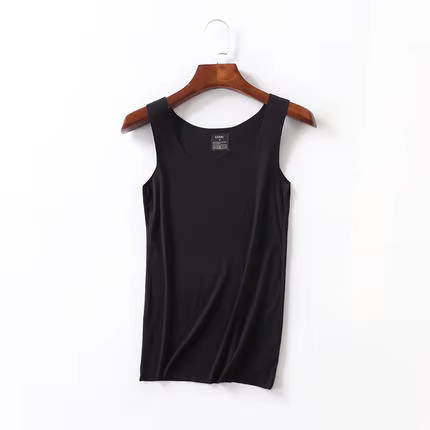 Haut en fibre de viscose sans couture pour femme, chemise décontractée, col en U, super doux, précie