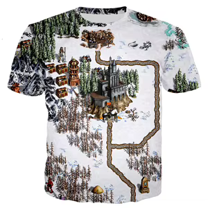 T-shirt homme/femme, estival et à la mode, avec les héros du jeu classique de la force et de la magi