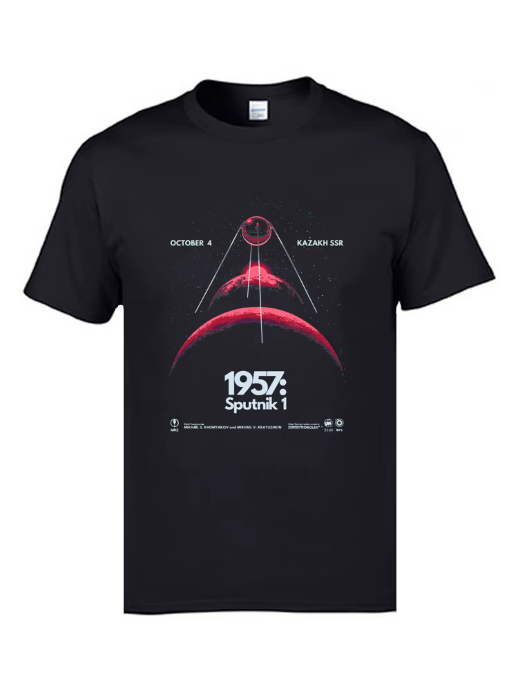 Économie de l'espace satellite ÉlSputnik soviétique pour hommes, Économie père, Tissu 2019 coton, Ha