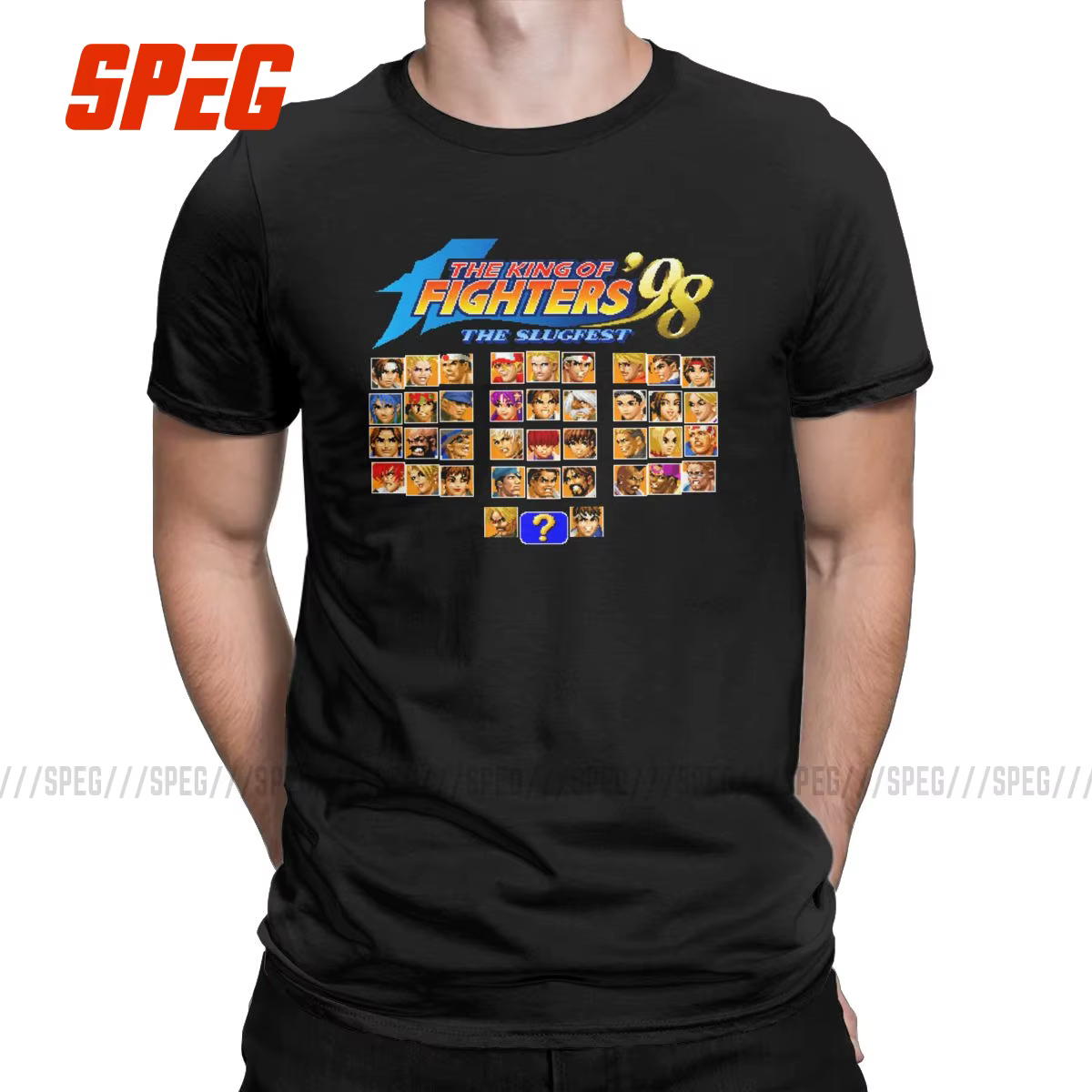 T-shirt manches courtes col rond homme, estival et humoristique, en pur coton, avec le roi des comba