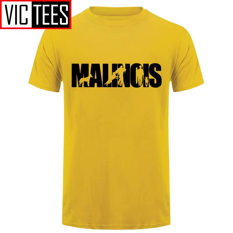T-shirt imprimé Malinois pour hommes, vêtements de marque, t-shirts masculins décontractés, style es