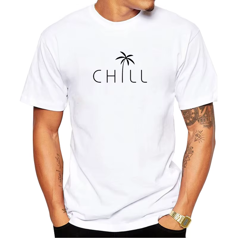TEEHUB – T-Shirt à manches courtes pour hommes, Hipster réfléchissant, mode lettre Perspective impri