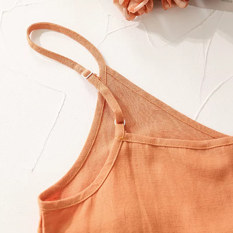 Vintage coton lin été débardeurs 2025 sans manches Harajuku basique Femme haut pour filles Camisole 