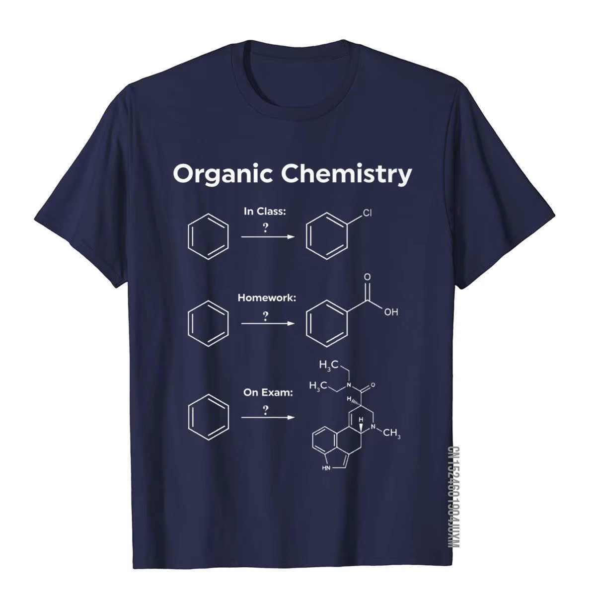 Humor chimie organique t-shirt cadeau femmes hommes-examen de devoirs Camisa haut T-Shirts t-shirt p