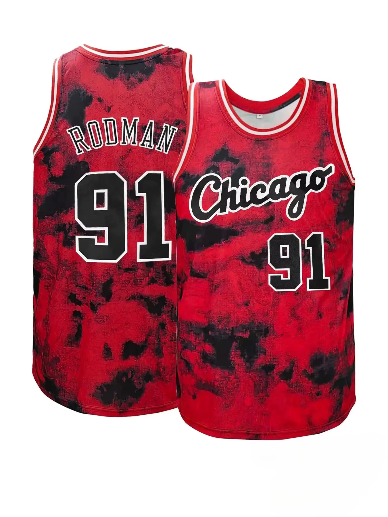 Le dernier Dennis Rodman #   Maillot de basket-ball de Chicago 91 pour hommes et femmes en 2027, imp