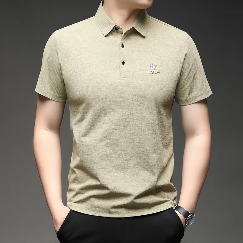 Polo à manches longues pour homme, respirant, avec empiècements en maille, décontracté, pour le bure