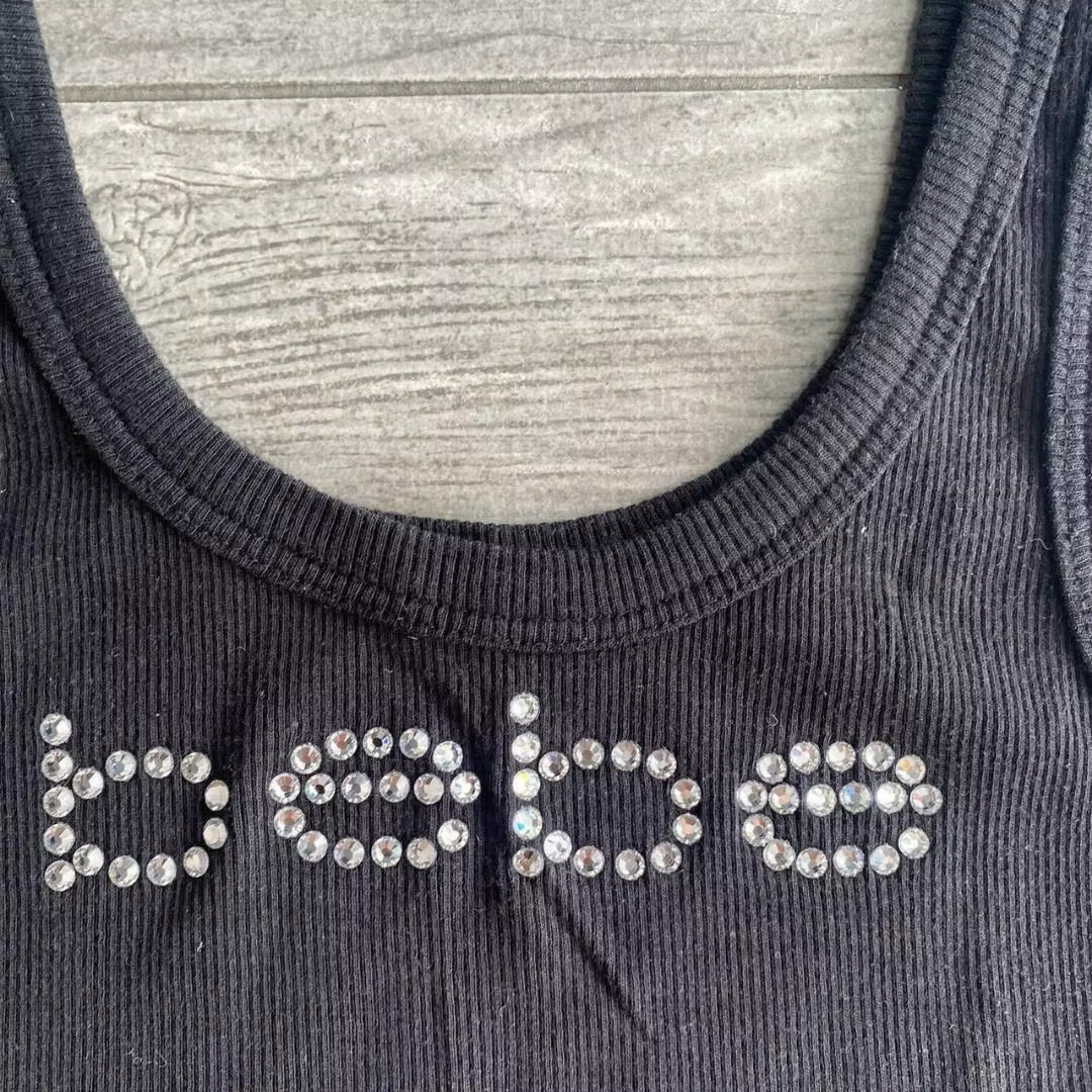 Débardeur Vintage sans manches avec lettres imprimées, haut court de personnalité, Slim, Streetwear,