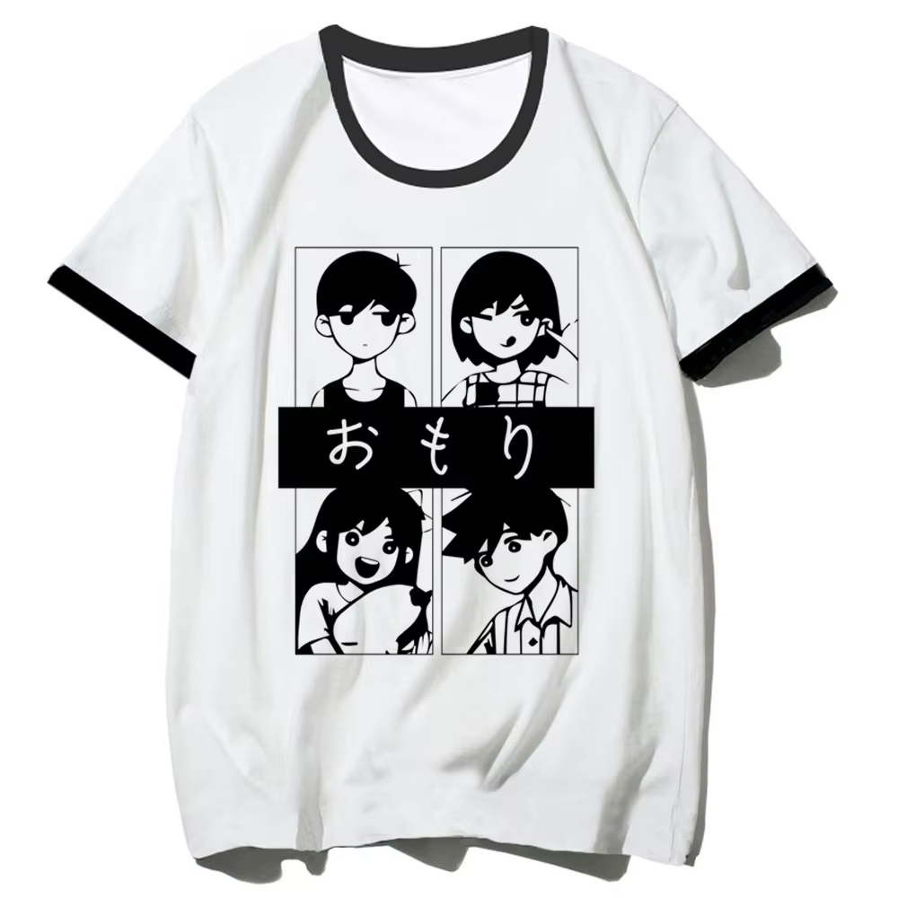 T-shirt Omori pour femmes, respirant, années 2000, hip hop universitaire, t-shirt classique, hip hop