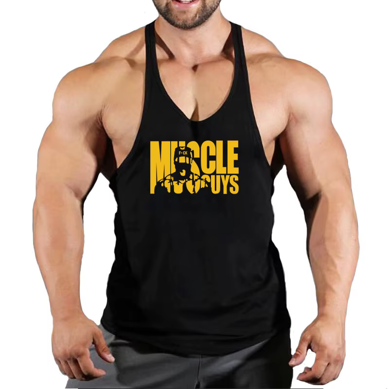 Muscle Guile Cotton Précieux pour Hommes, Vêtements de Musculation, Maillot de Corps, Fitness String