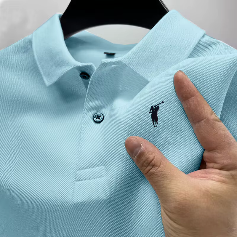 Polo à manches courtes pour homme de marque de luxe, imprimé haut de gamme, mode estivale, t-shirt à