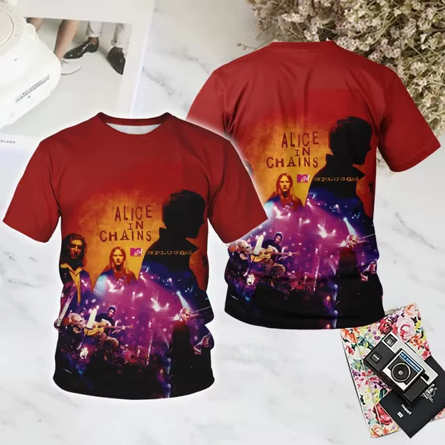 Alice In Chains populaire Rock impression 3D T-shirt été nouveaux hommes femmes Hip Hop tendance à m