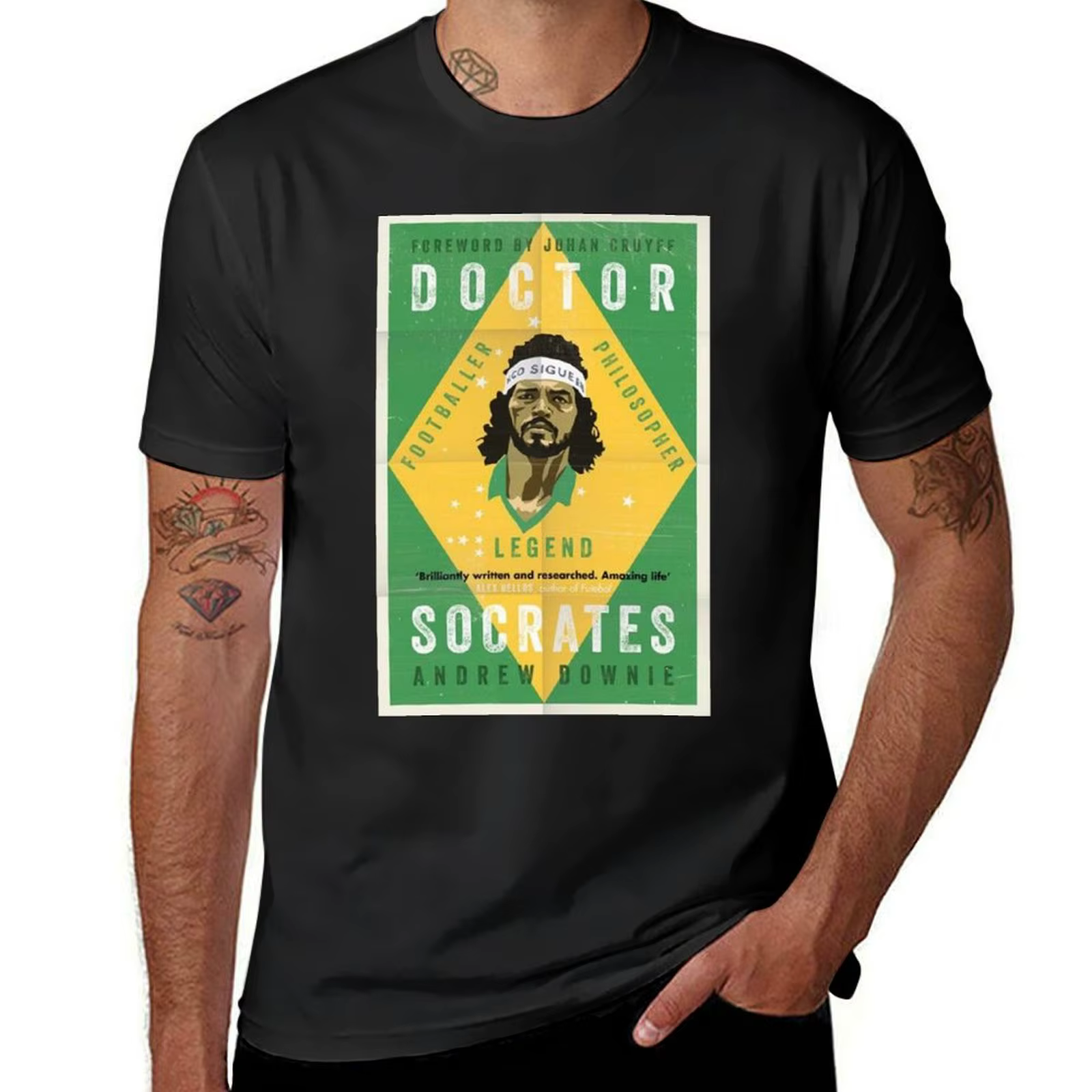T-shirt Socrates Brésil Vintage Fruit of the Loom pour hommes, vêtements mignons, t-shirts pour fans