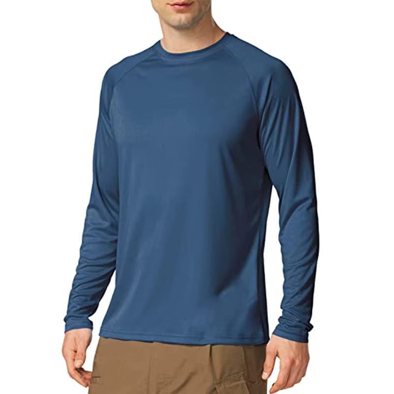 Chemises de Protection solaire pour hommes, été UPF 50 +, manches longues, séchage rapide, respirant