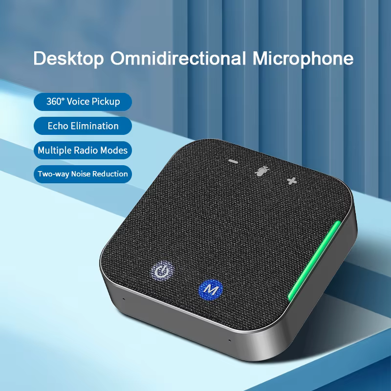 Haut-parleur Bluetooth Eppfun avec micro, 360 °   Microphone de conférence à couverture vocale pour 