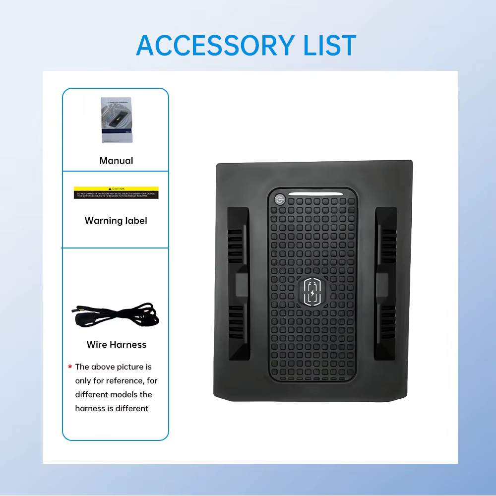 Chargeur de voiture sans fil 15W pour Volkswagen Polo 2019-2022, accessoires de voiture compatibles