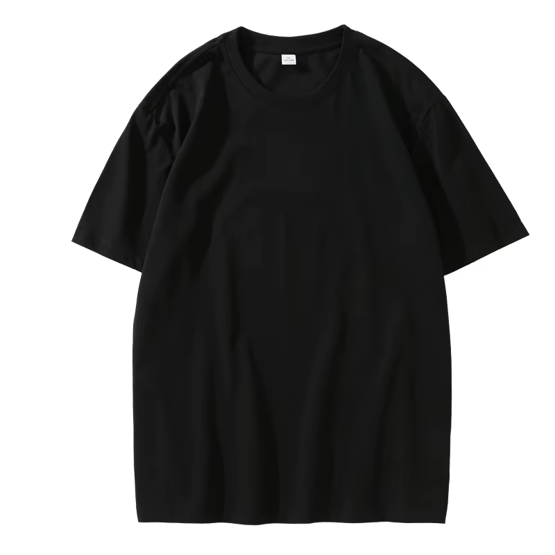 T-shirt d'été à manches courtes et col rond en coton Lycra pour hommes et femmes, LOGO personnalisé,