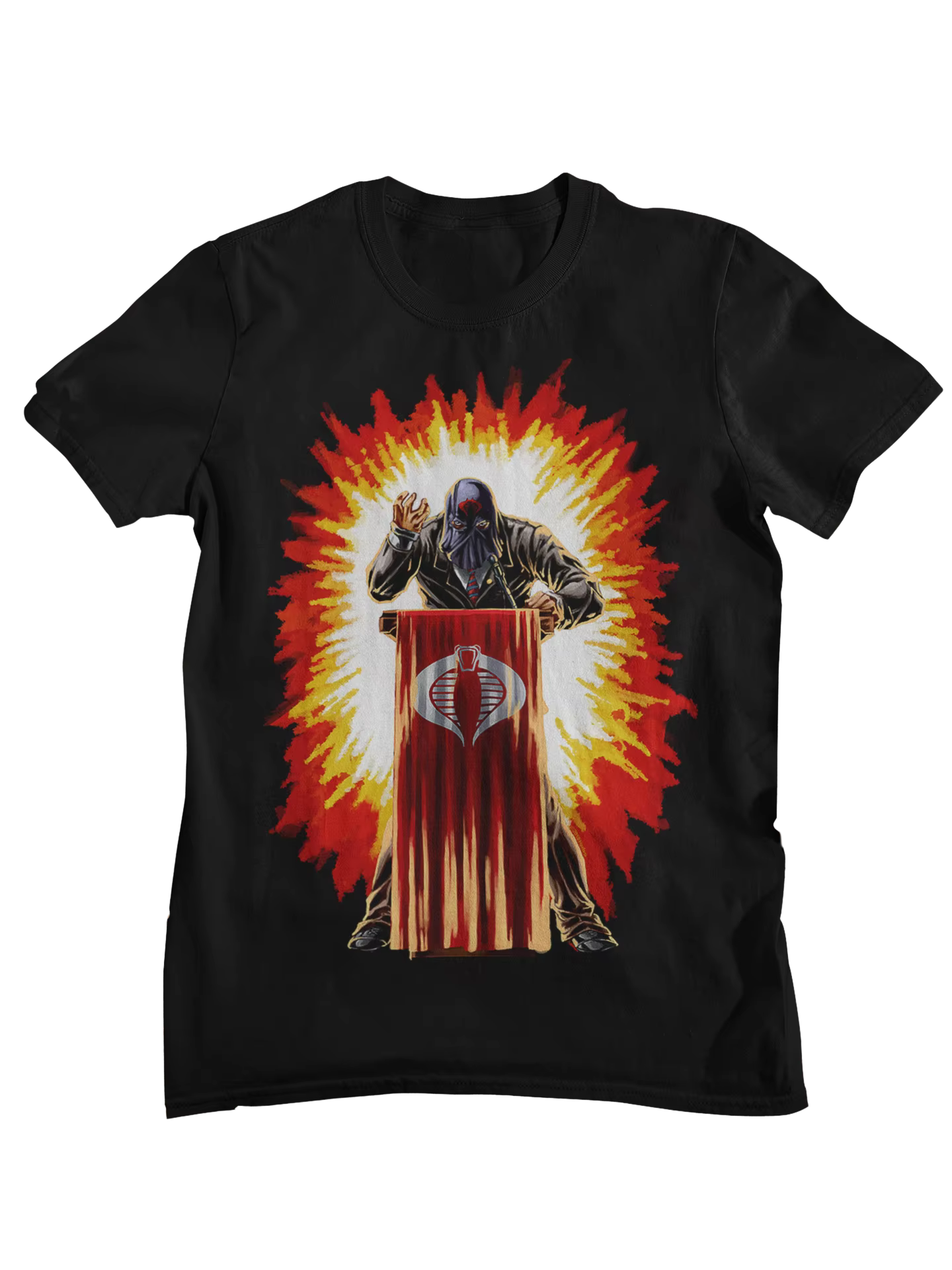 T-shirt imprimé avec personnage de dessin animé rétro G. I. Joe A Real American Hero, haut de ville 