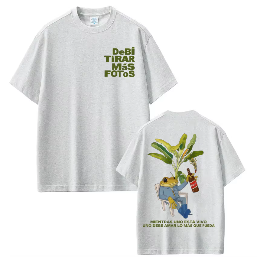 T-shirt Rapper Bad Bunny Debi Tirar Mas Fotos DTMF World Tour T-shirts Homme Femme Mode Vintage Hip