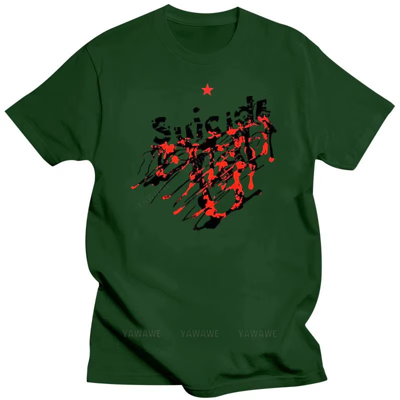 T-shirt SUICIDE (Alan Vega Talking Heads Swans Neu Youth Devo) marque décontractée à manches courtes