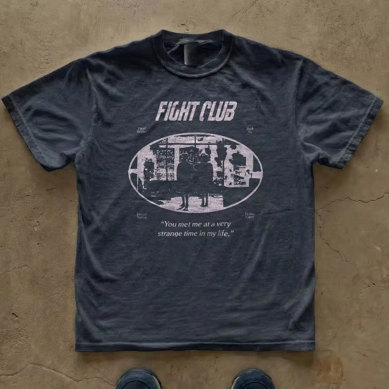 T-shirt du film Fight Club pour hommes, nouveau t-shirt décontracté d'été unisexe de style Harajuku