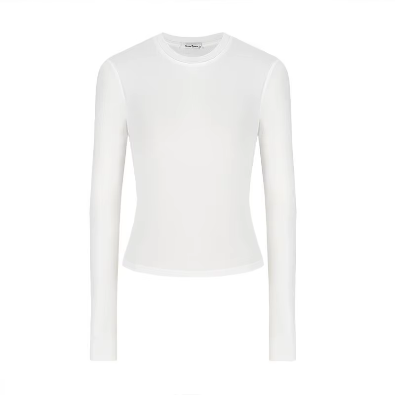 T-Shirt à manches longues pour femmes, coupe cintrée, mode automne-hiver, décontracté, superposition