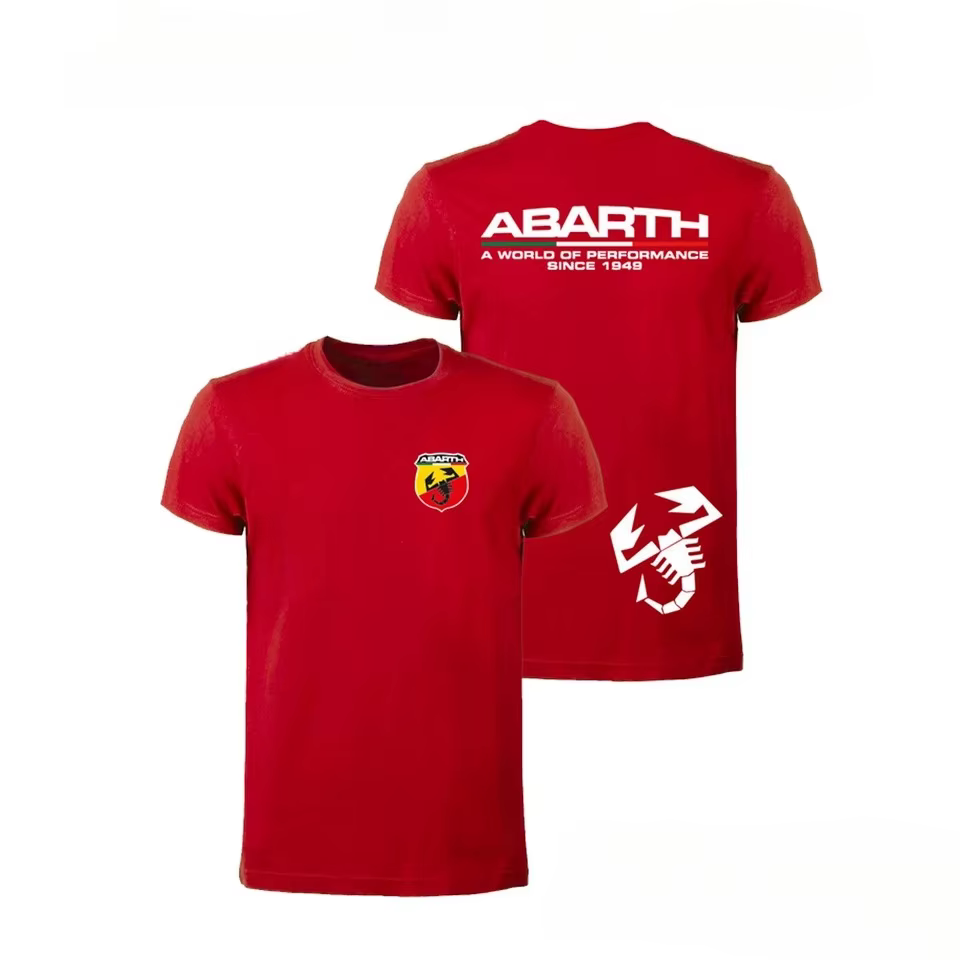 T-shirt de marque automobile italienne 2026, Maglietta Logo Scorpione, manches courtes, coton, t-shi