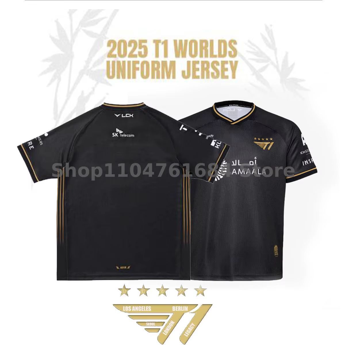 T-shirt d'uniforme de l'équipe Esports T1, maillot de la finale mondiale de la ligue des légendes, j