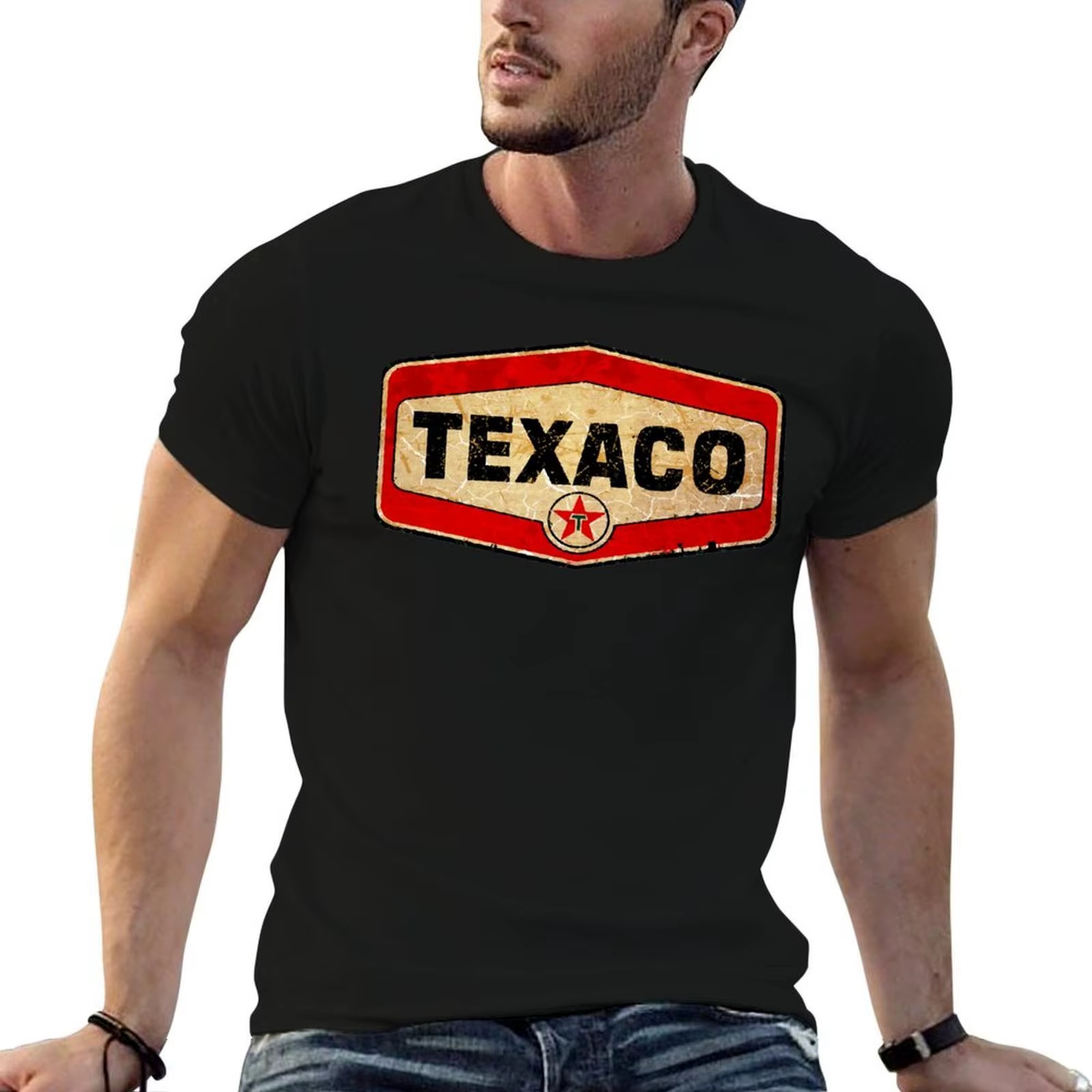 Texaco huile et gaz T-Shirt T-Shirt personnalisé impression coton T-Shirt 100% T-Shirt