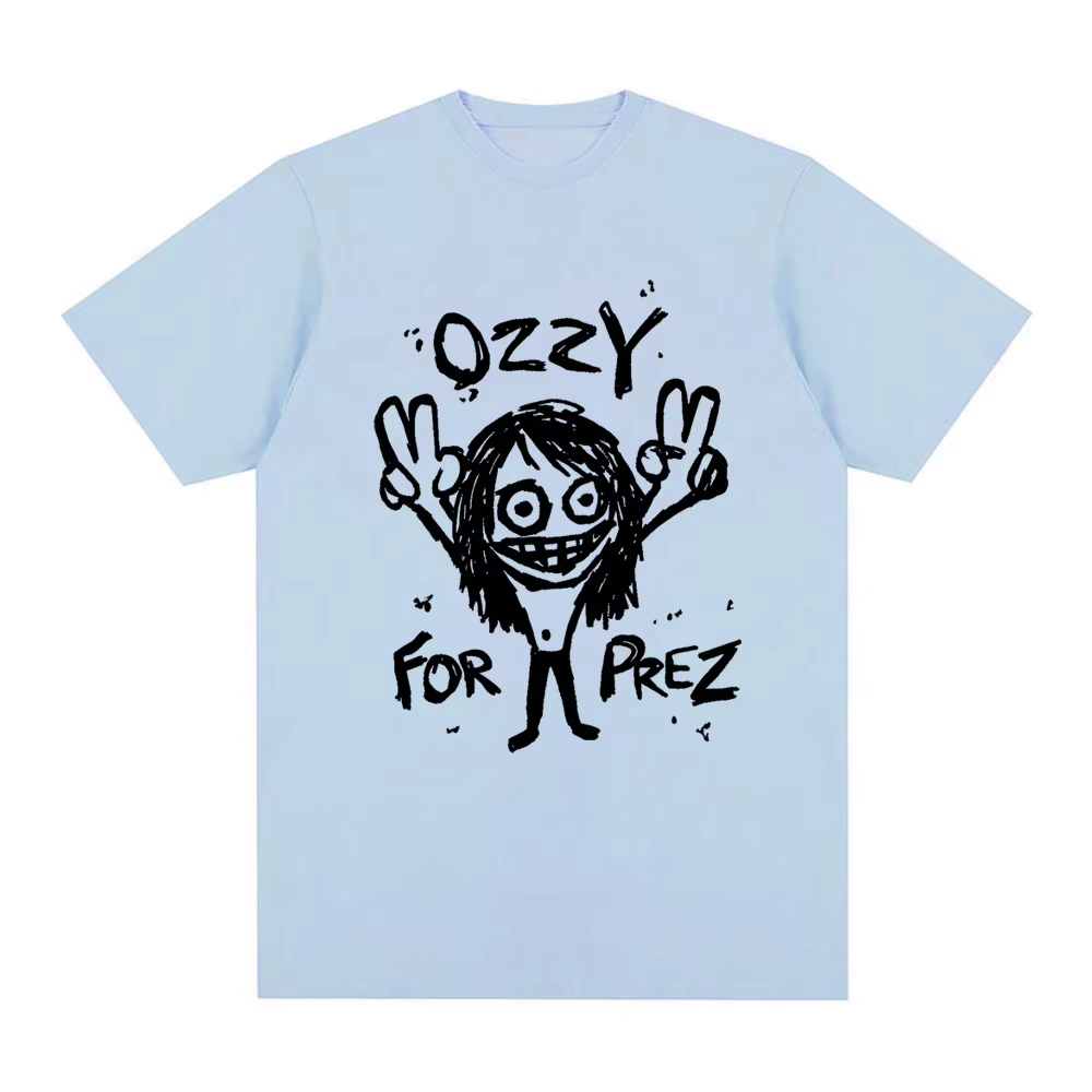 Ozzy Osbourne T-shirt impression graphique T-shirt à manches courtes mode Hip Hop 100% coton T-shirt