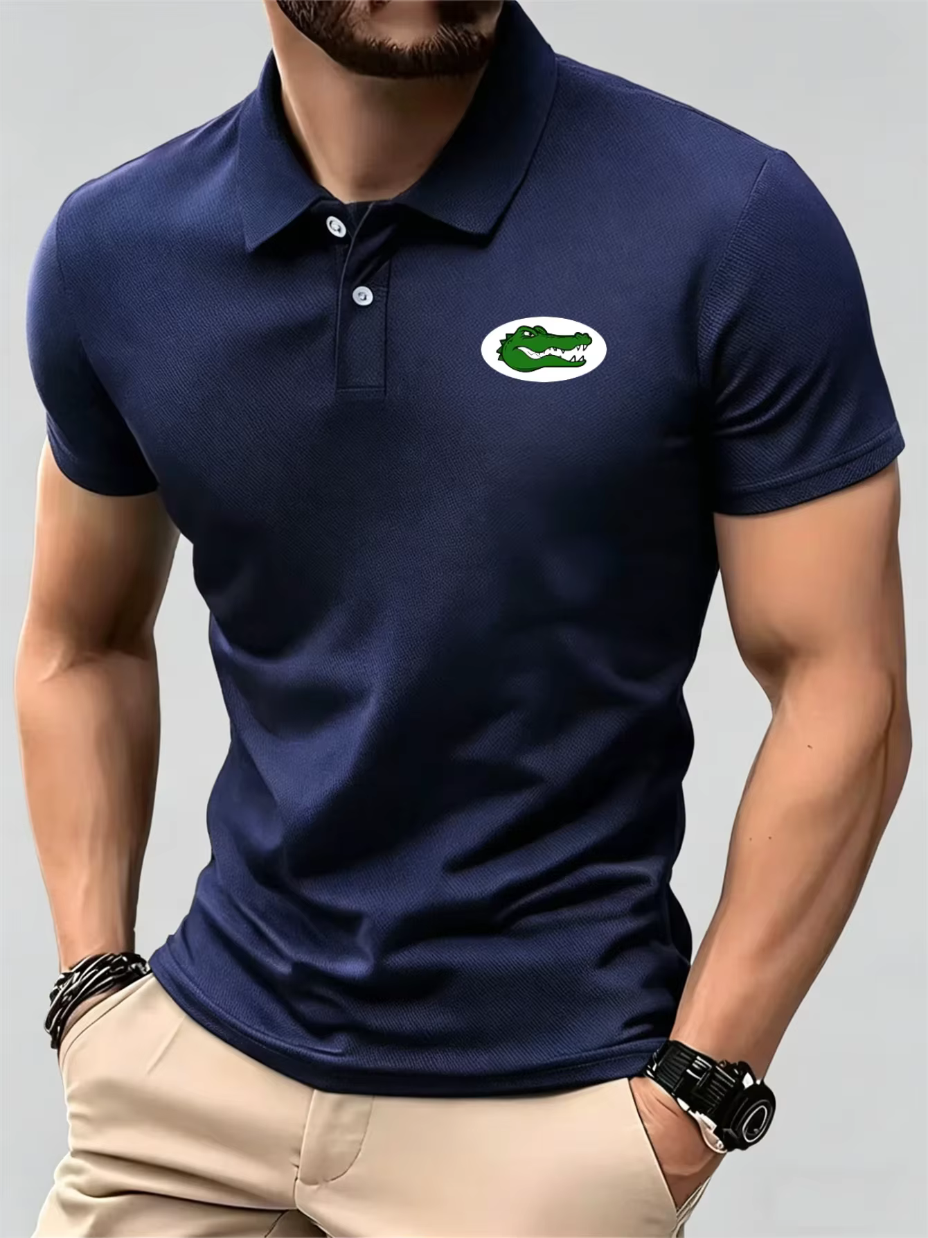 Polo piqué pour homme, décontracté, pour le bureau, l'été, à manches courtes, pour le travail, les s
