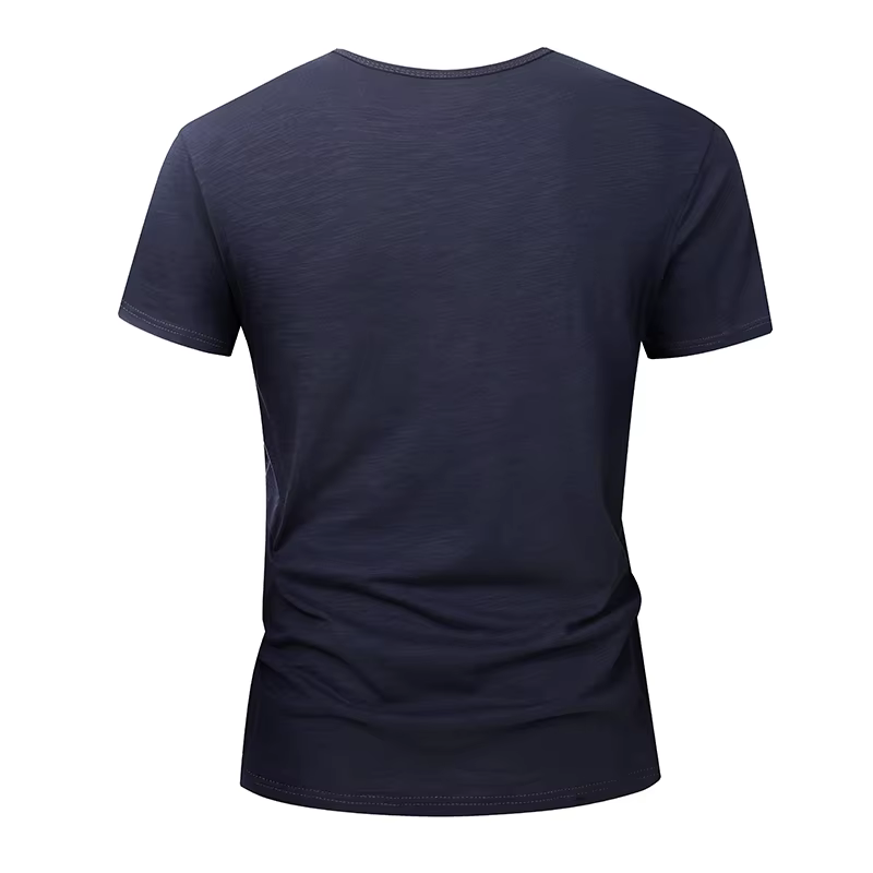 T-shirt pour homme 100% coton, manches courtes, été, noir et blanc, vêtements pour homme, doux, de h