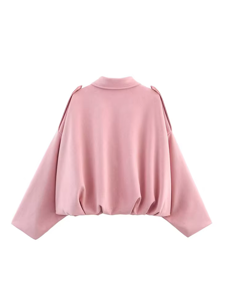 TFMLN femmes daim Bomber veste printemps nouvelle mode fermeture éclair manches longues surdimension