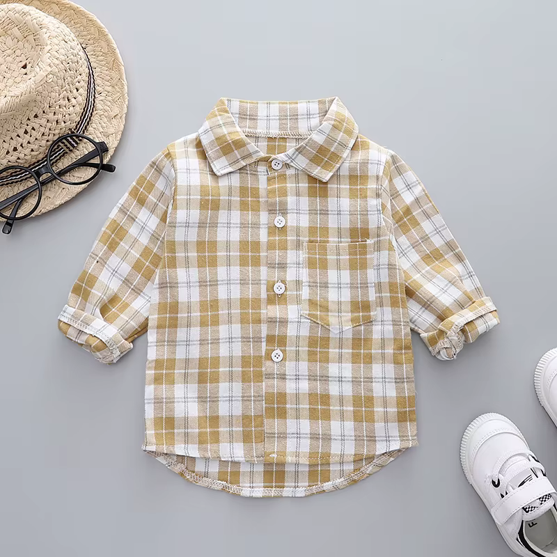 IENENS bébé chemise vêtements printemps chemises minces enfant en bas âge infantile garçon à manches