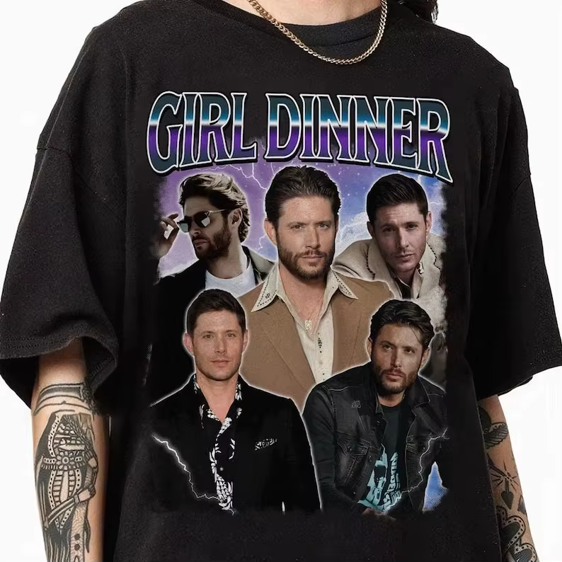 Vintage Jensen Ackles fille dîner film T-shirt quatre saisons nouveau Style unisexe T-shirt style dé