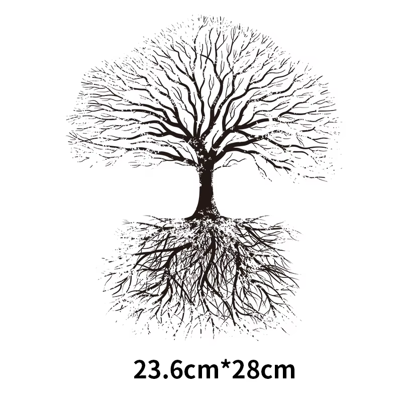 T-shirt à capuche imprimé arbre de vie pour hommes, transfert de chaleur DTF, vêtements à la mode, f