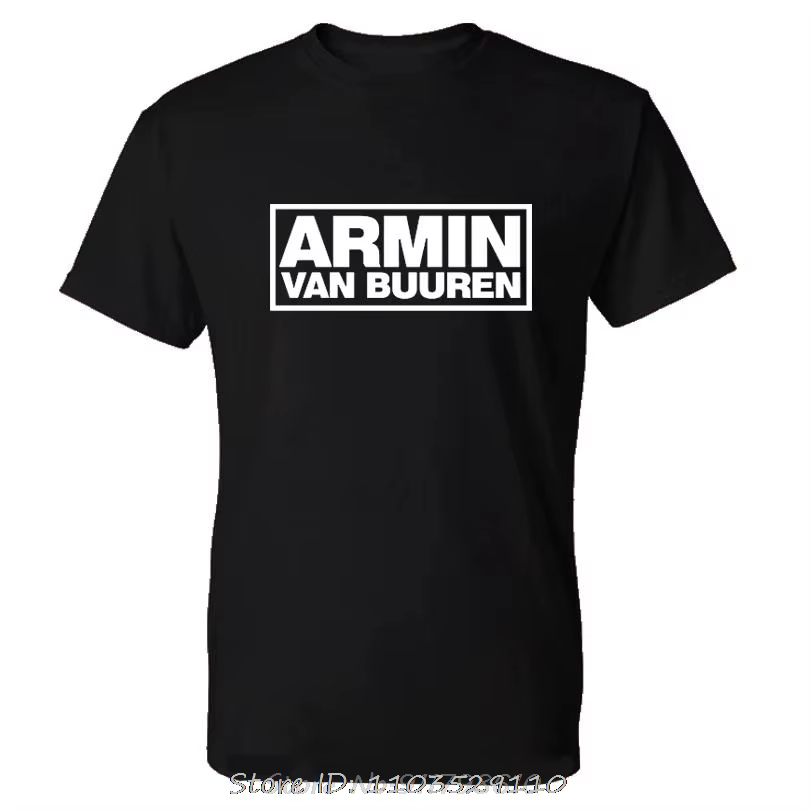ARMIN VAN BUUREN-T-Shirt en coton pour hommes, streetwear décontracté, avec médication, printemps et