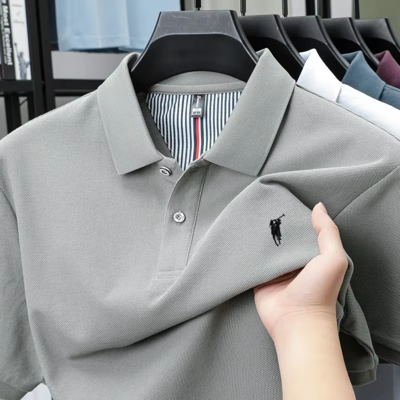 Polo à manches courtes 100% coton, marque de luxe haut de gamme, broderie Paul Pony, t-shirt décontr