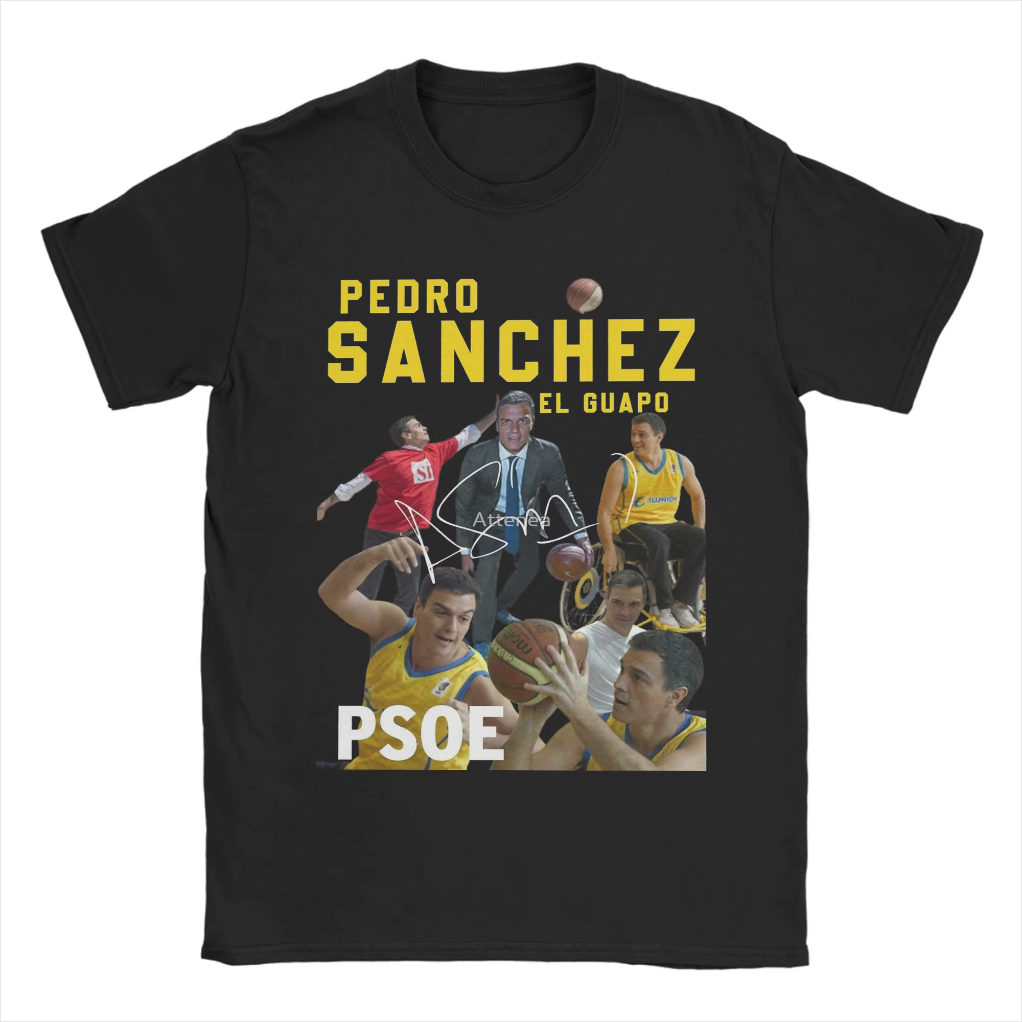 Pedro Sanchez Espagne PSOE hommes 100% coton chemise surdimensionné graphique chemises été col rond 