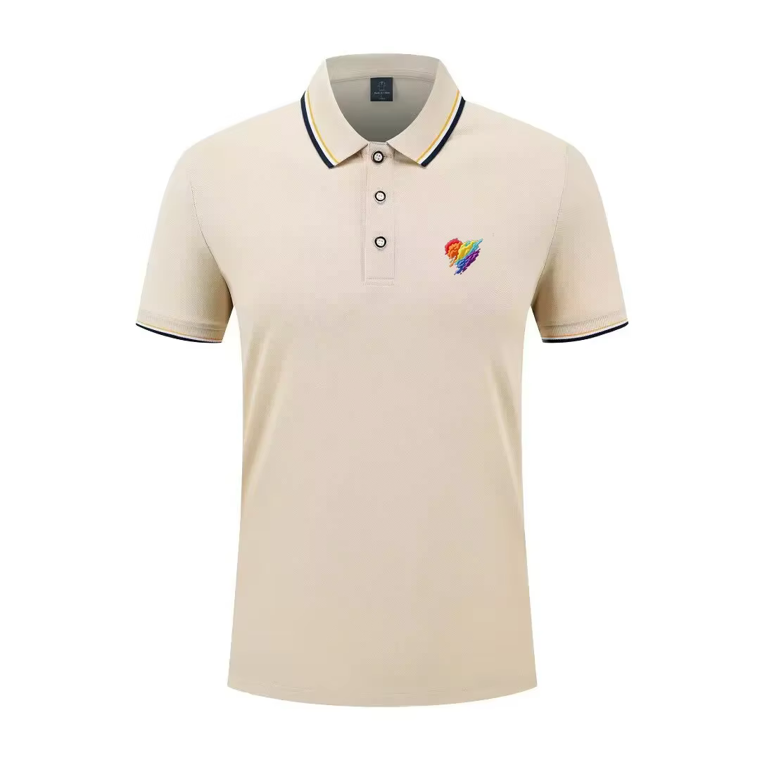 Nouveau Polo Homme 2026 Couleur Unie Manches Courtes Boutonné Col Revers Léger Streetwear Sport Déco