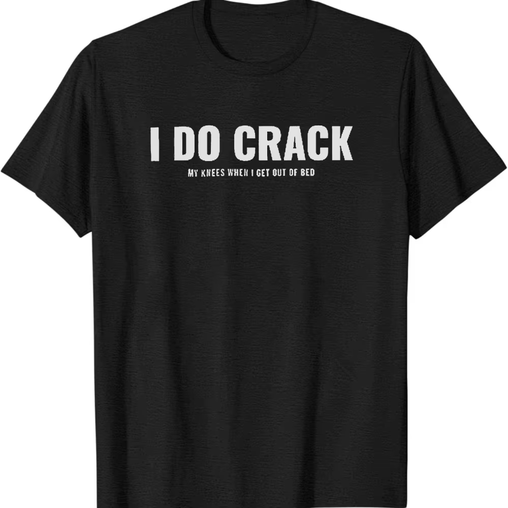 T-shirt humoristique pour homme « I Crack Joke » vert olive, imprimé humoristique, manches courtes,