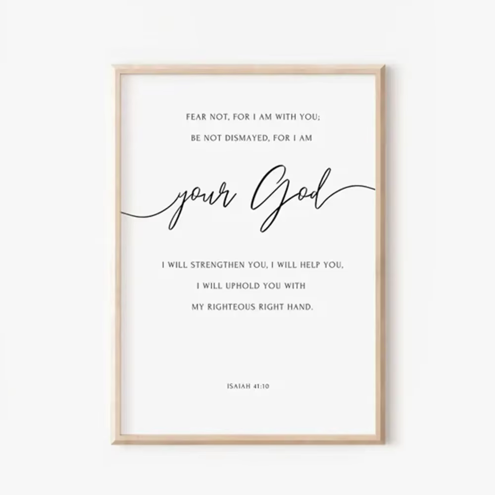 Verset de la Bible le seigneur votre dieu est bon, écriture chrétienne minimale, peinture sur toile 