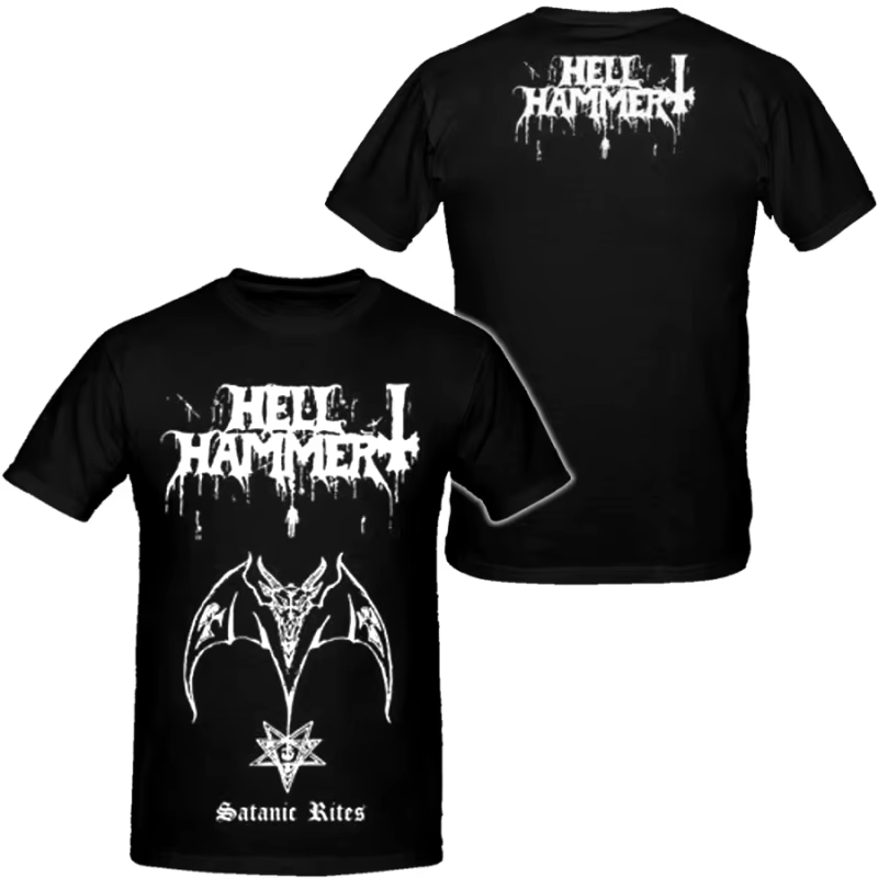 T-shirts Hellhammer Band pour hommes, style hip-hop et heavy metal, en coton, unisexe, manches court