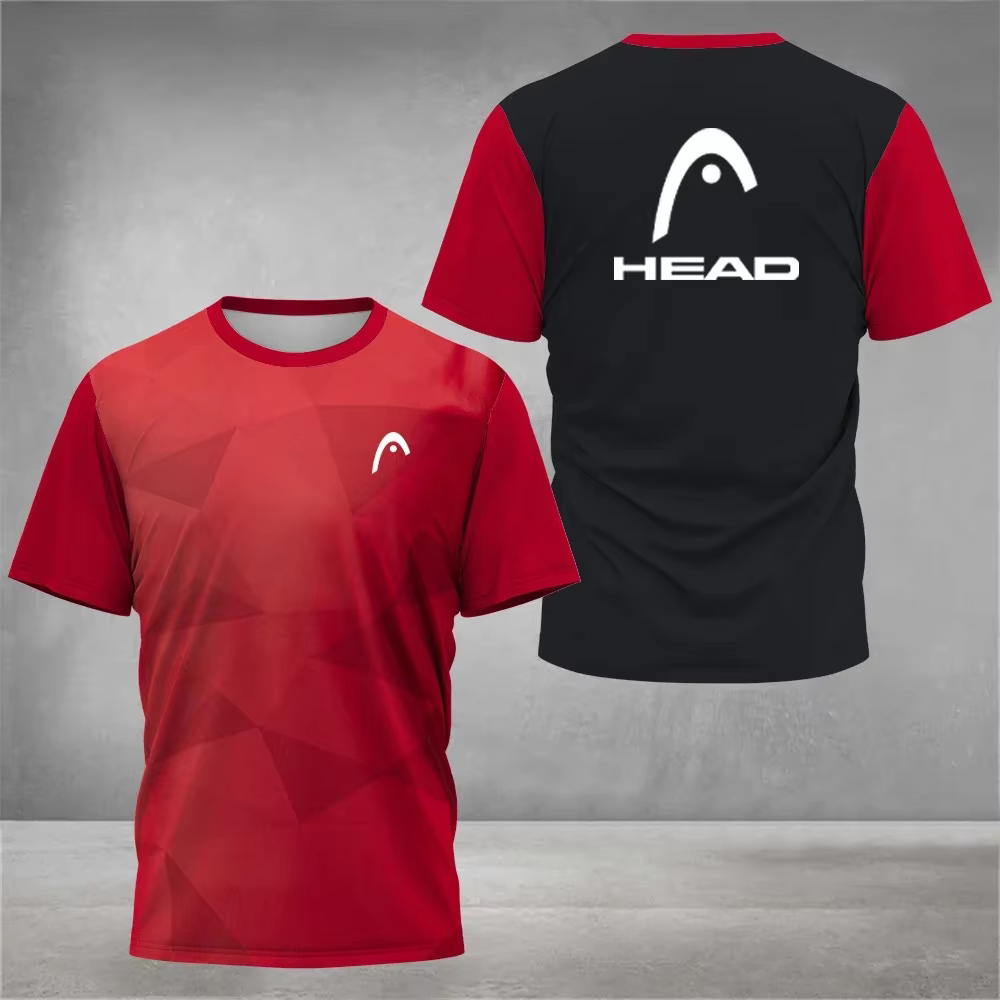 T-shirt respirant pour homme, col rond, manches courtes, coupe ample, idéal pour le badminton, le te