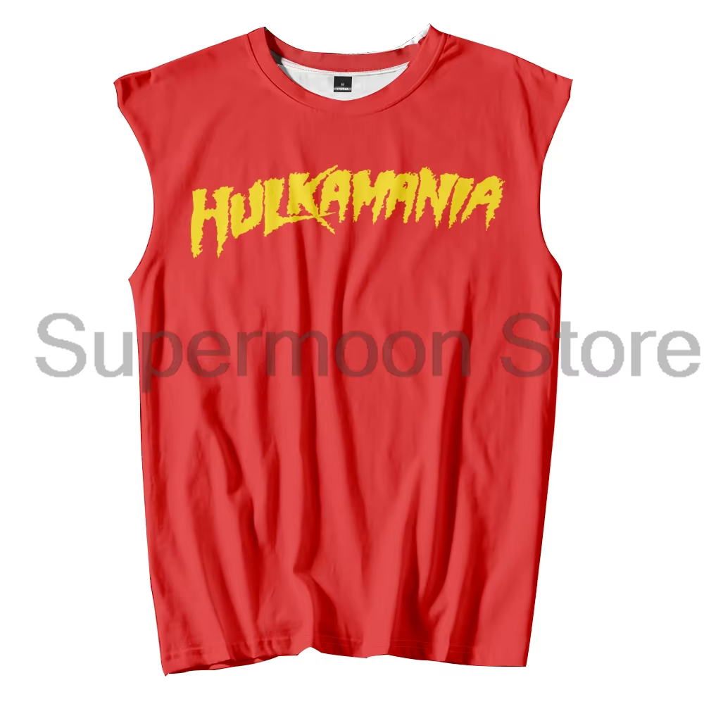 Hulkamania débardeurs Hulk Hogan Rip unisexe sans manches Sport gilet de gymnastique femmes hommes e