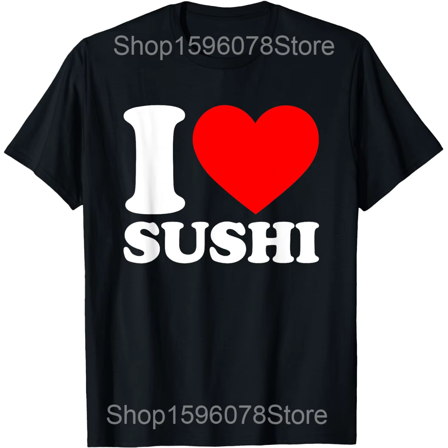 T-shirt Great Sushi Wave Art pour les amateurs de cuisine japonaise, en coton, humoristique, Streetw